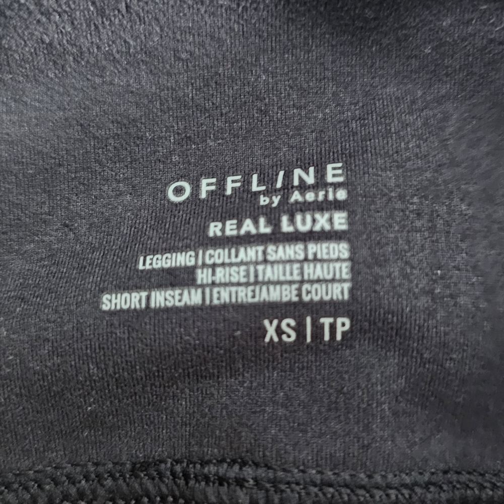 Aerie OFFLINE Black Real Luxe Faux Leather Leggings Size XS - Picture 9 of 9